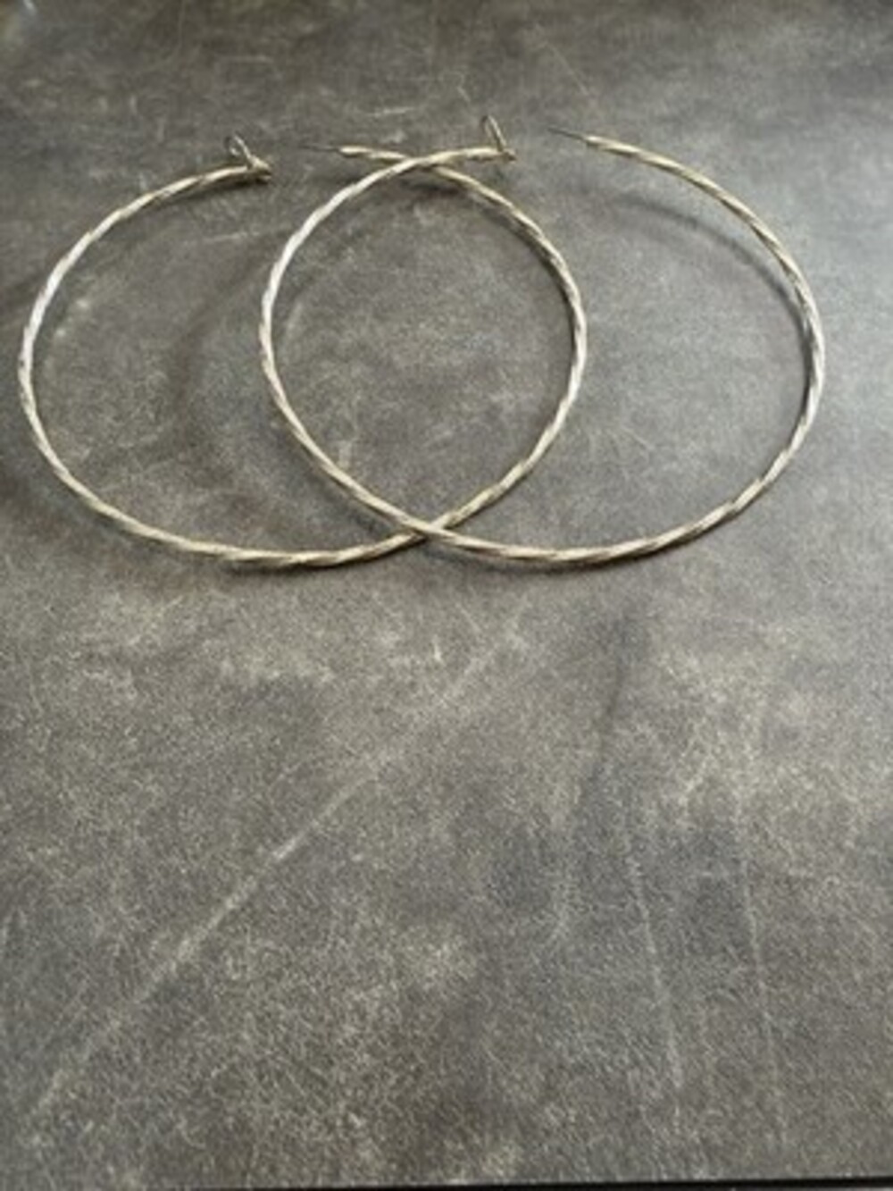 Extra Long/Wide Gold-Toned Hoop Earrings